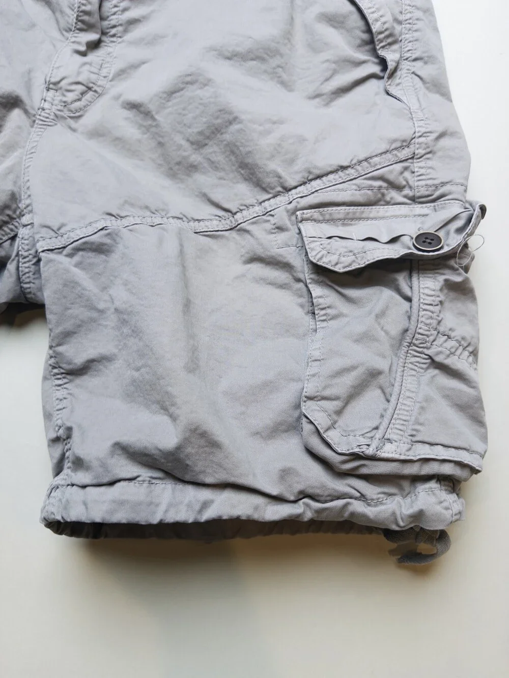 Four Steeds Cargo Shorts Mens 16 (W36) Gray Utility Pockets Summer Y2K Dad Short